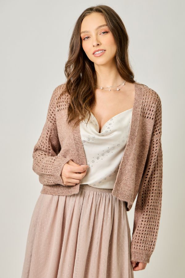 Metallic Sweater Cardigan