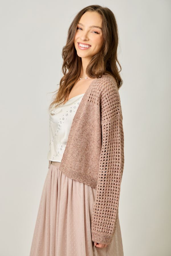 Metallic Sweater Cardigan