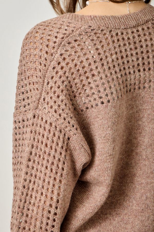 Metallic Sweater Cardigan