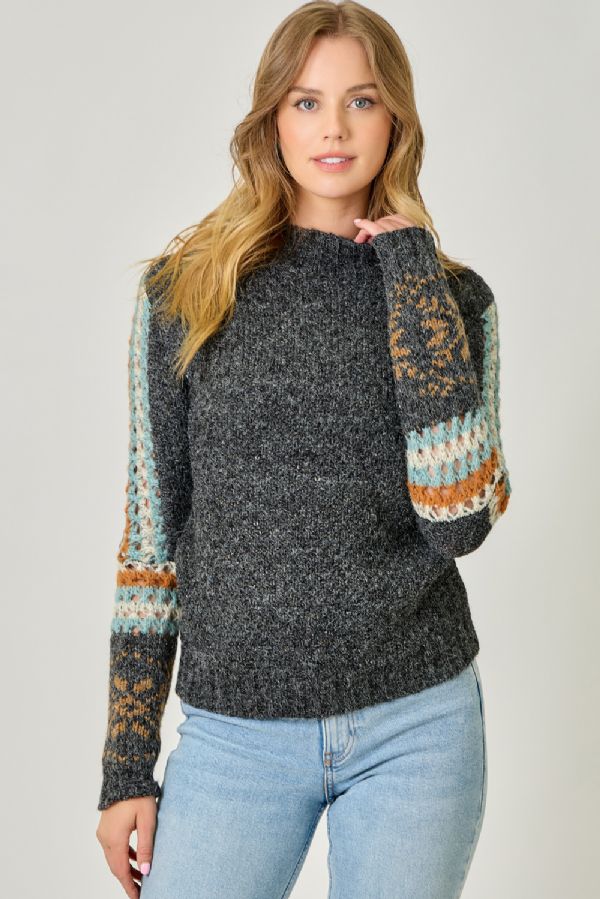 Fair Isle Cuff Sweater