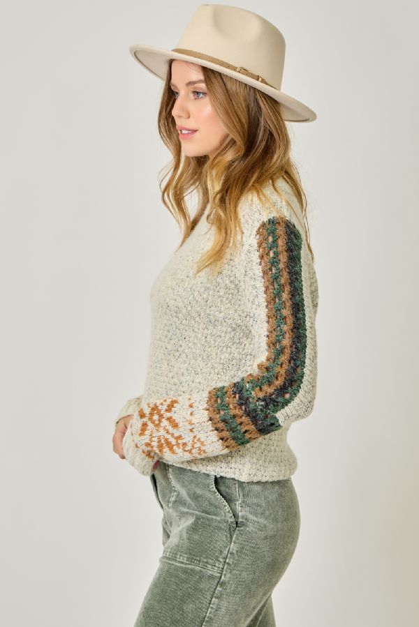 Fair Isle Cuff Sweater