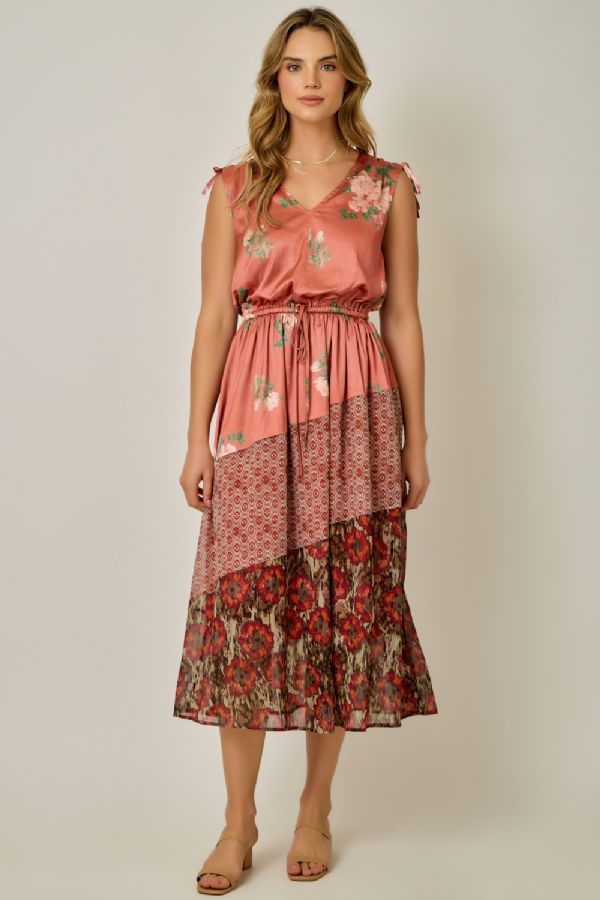 Mixed Print Dress