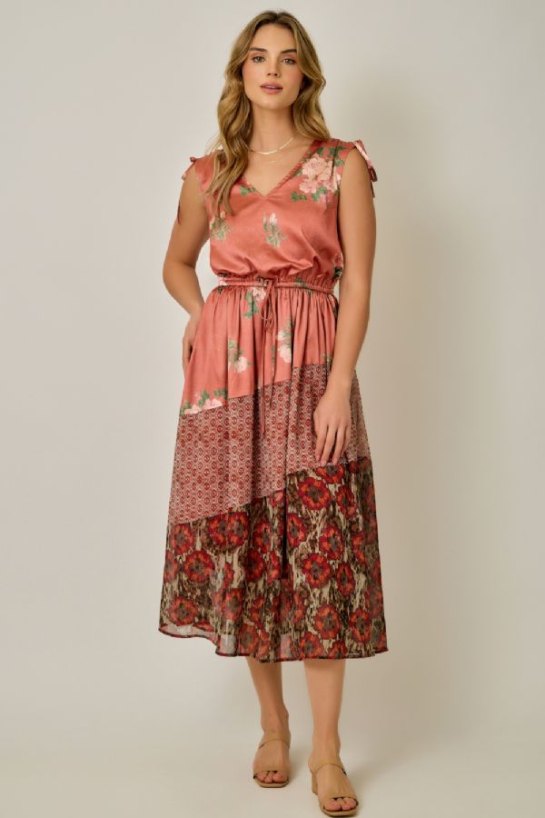 Mixed Print Dress