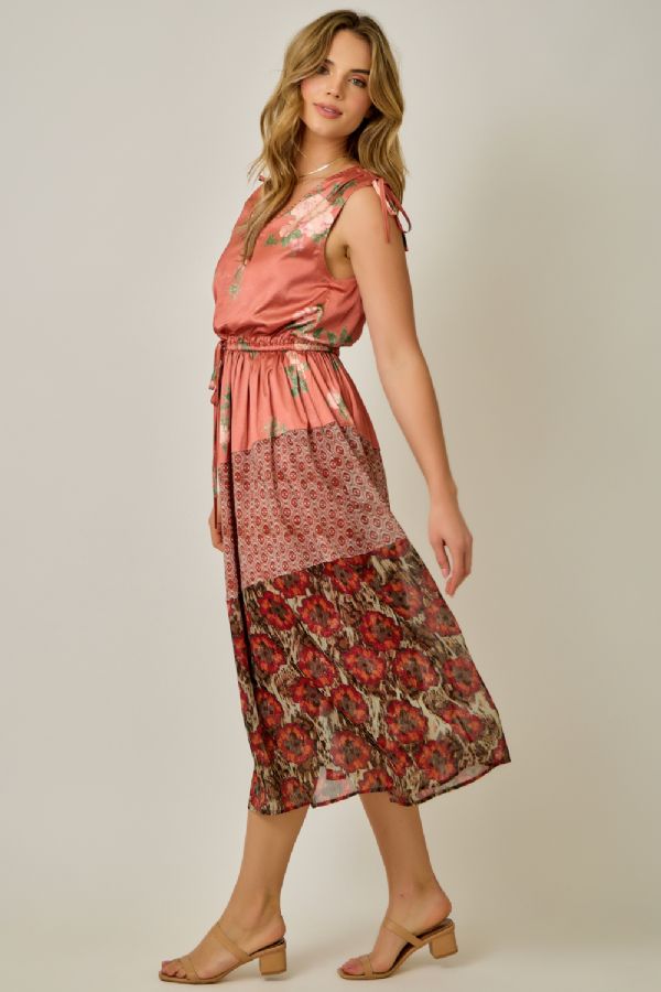 Mixed Print Dress