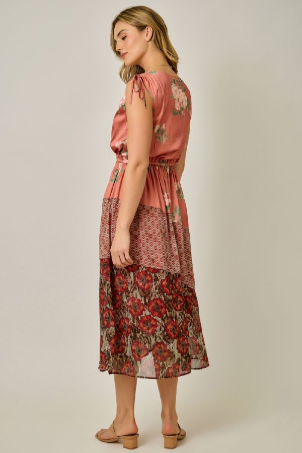 Mixed Print Dress