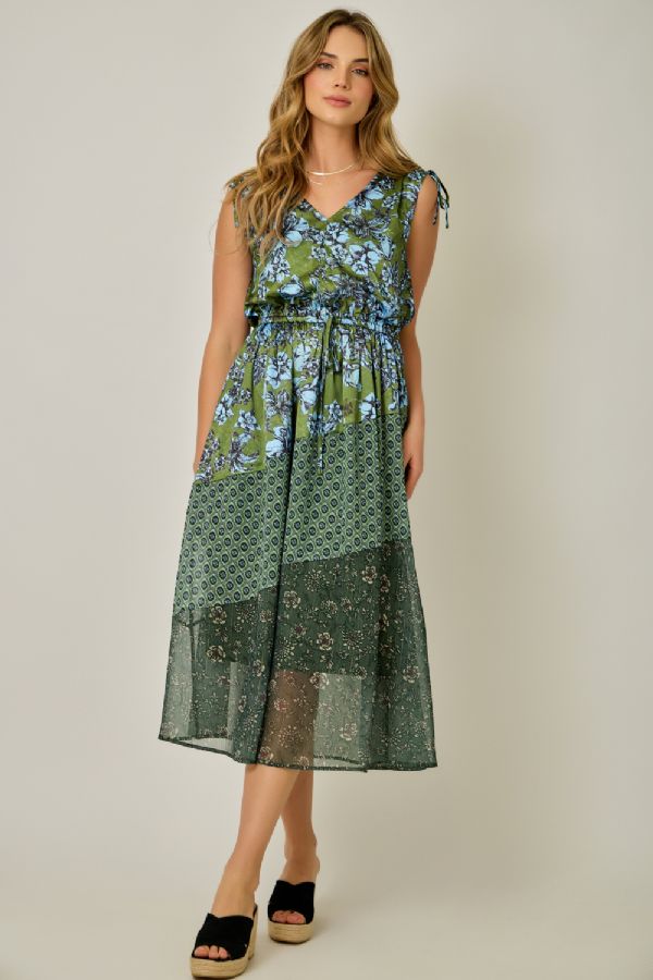 Mixed Print Dress