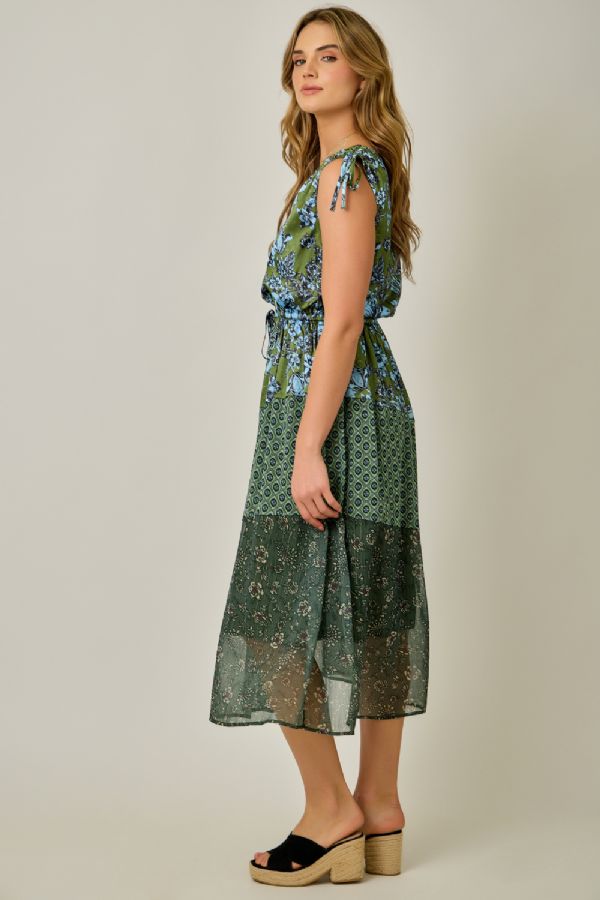 Mixed Print Dress