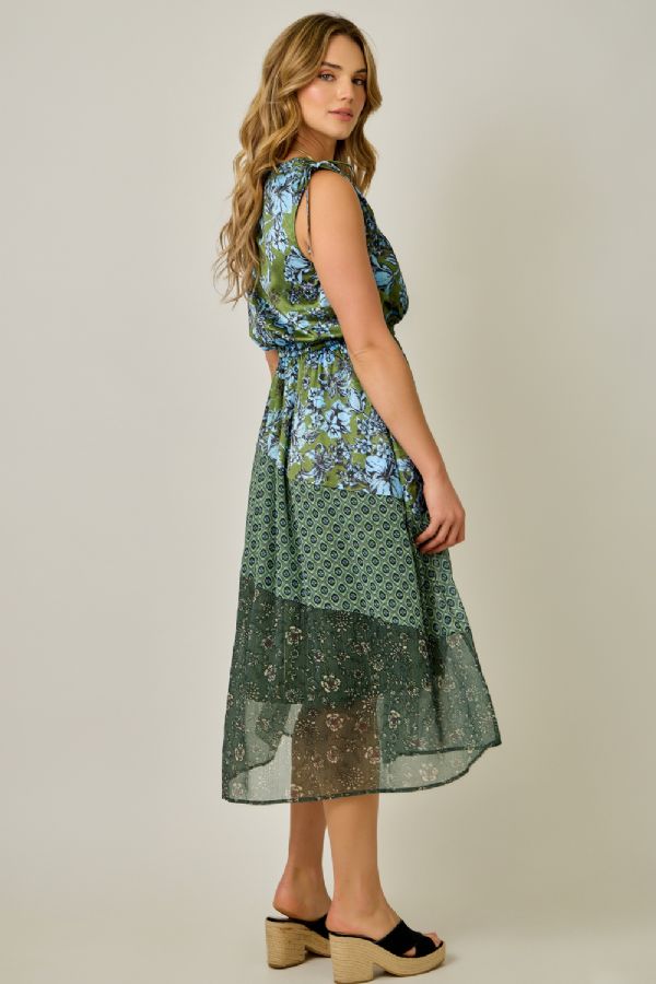 Mixed Print Dress