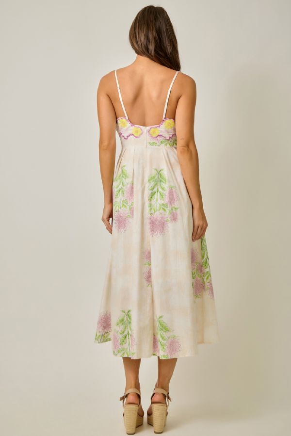 Embroidered Midi Dress