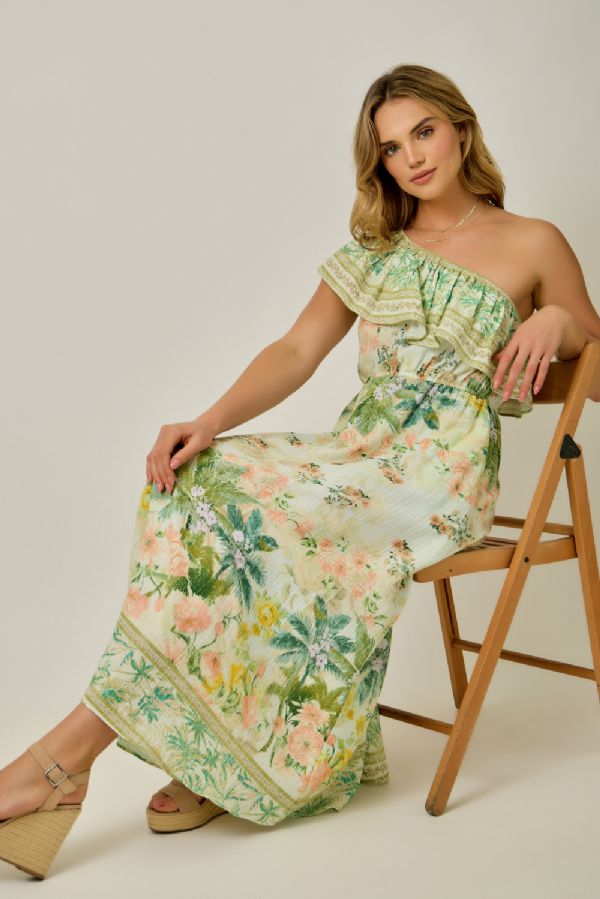 Asymmetrical Shoulder Dress