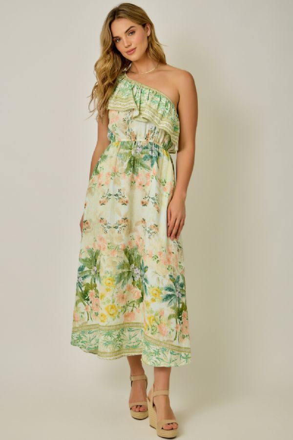 Asymmetrical Shoulder Dress