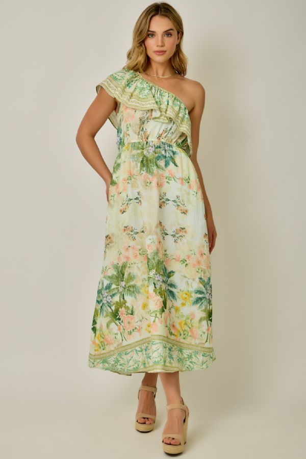 Asymmetrical Shoulder Dress