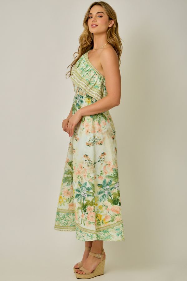 Asymmetrical Shoulder Dress