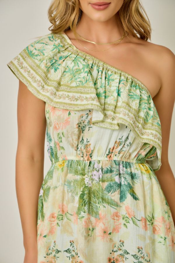Asymmetrical Shoulder Dress