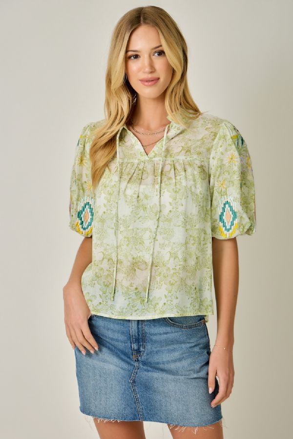 Embroidered Peasant Blouse