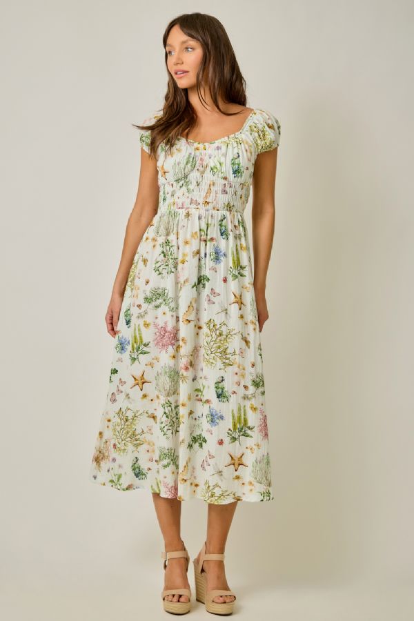 Gauze Print Dress