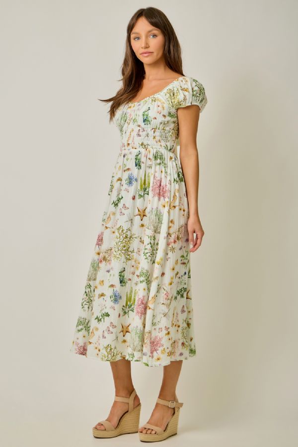 Gauze Print Dress