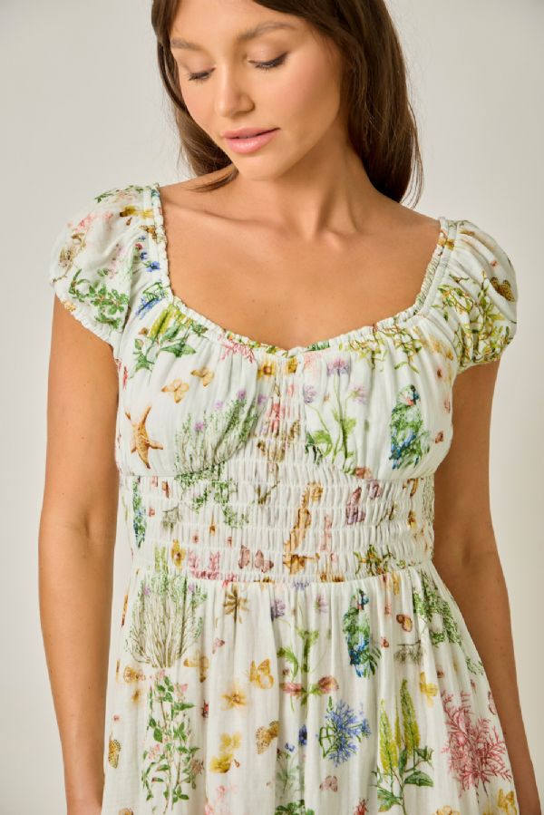 Gauze Print Dress