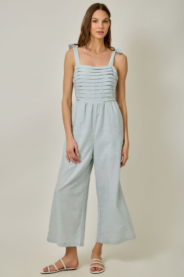 Front Pleat Jumpsuit