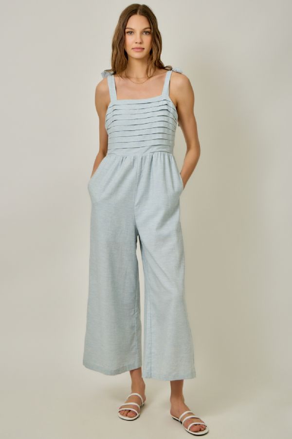 Front Pleat Jumpsuit