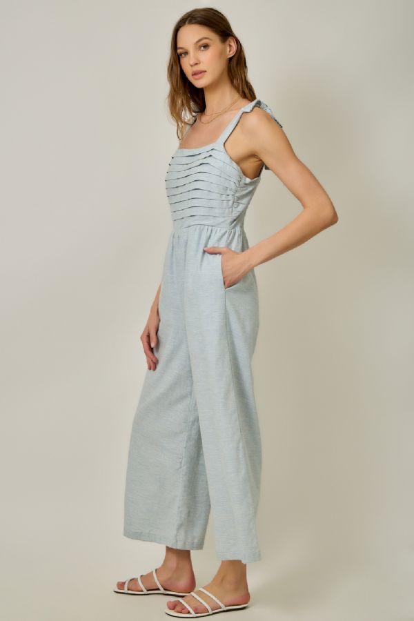 Front Pleat Jumpsuit