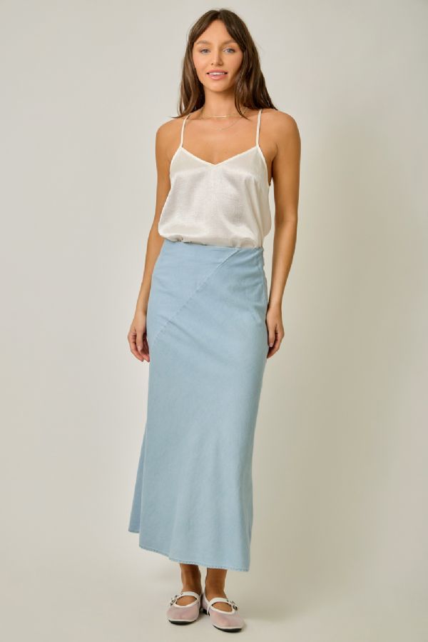 Bias Cut Midi Skirt