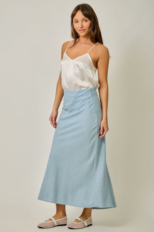 Bias Cut Midi Skirt