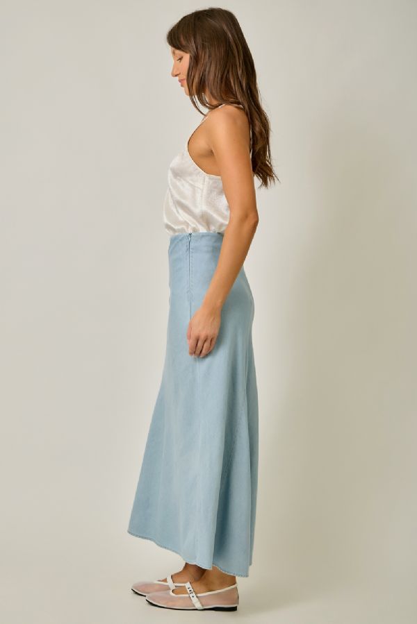 Bias Cut Midi Skirt