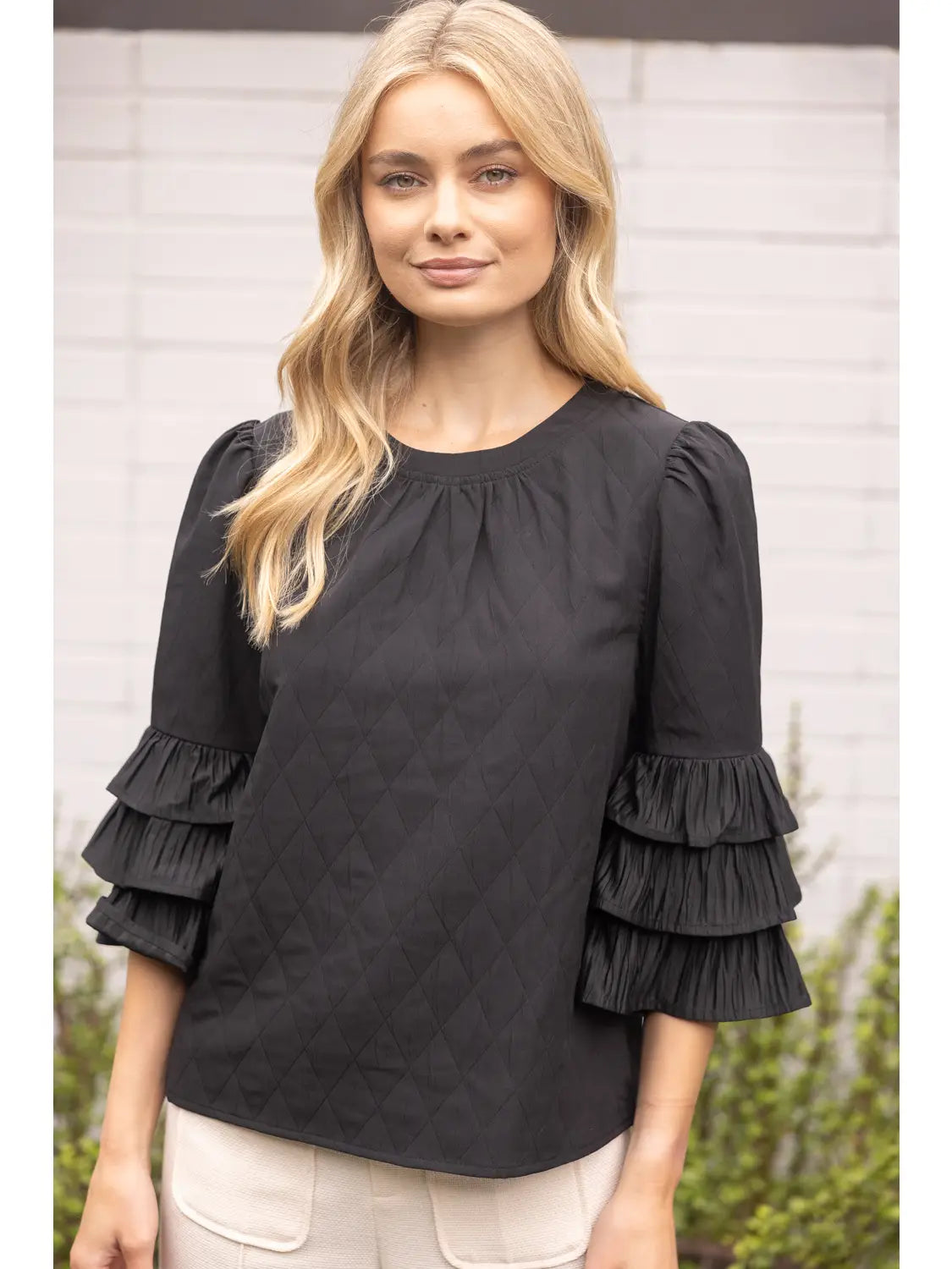 Three Layer Pleated Top