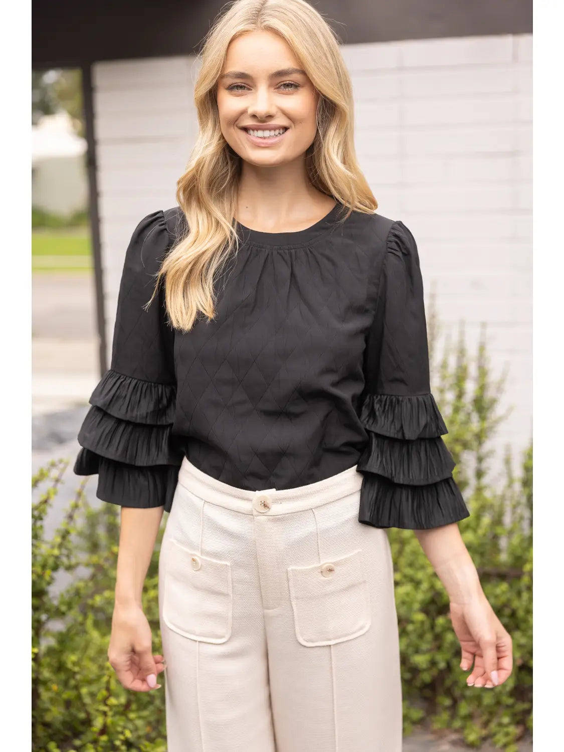 Three Layer Pleated Top