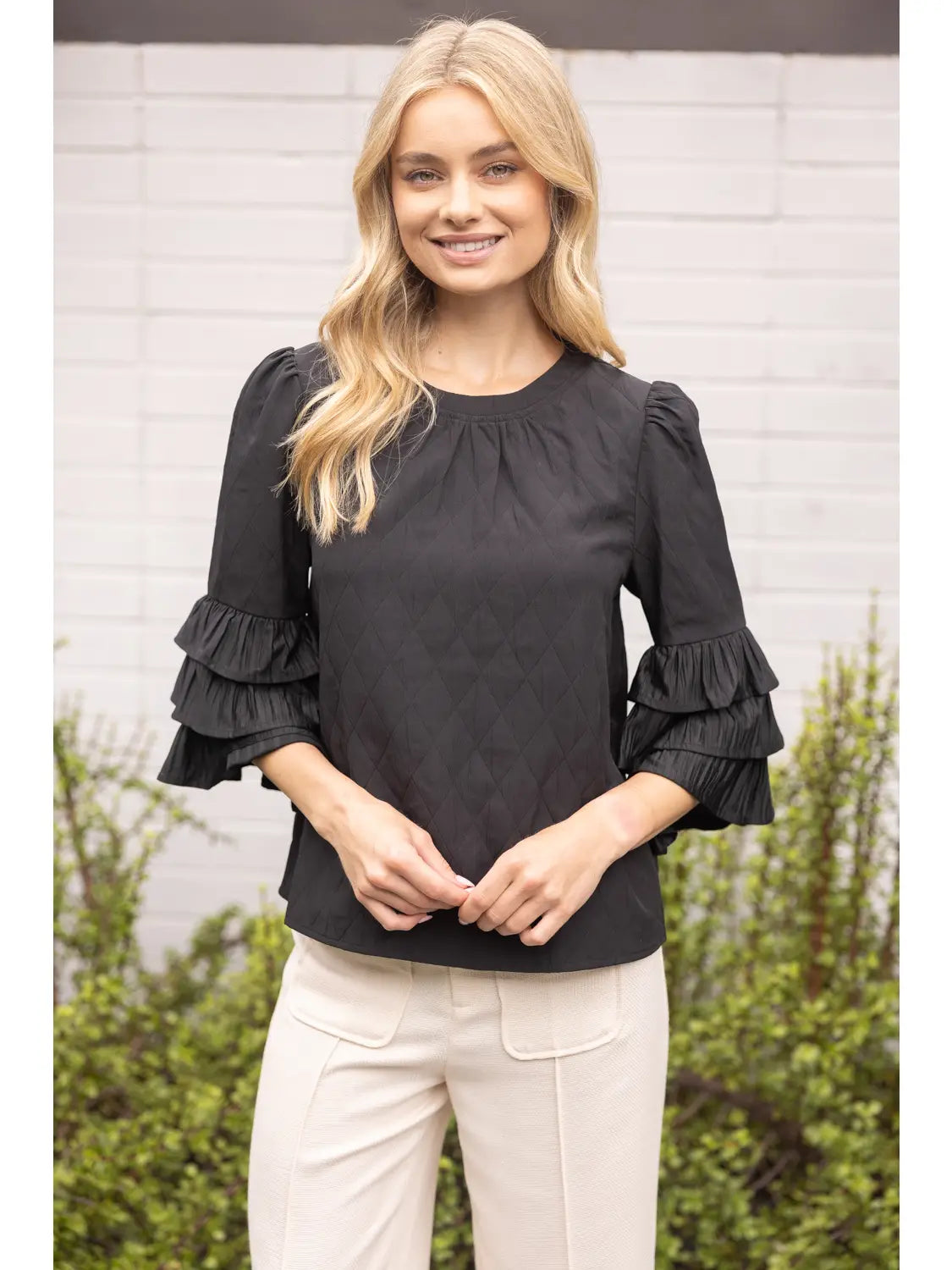 Three Layer Pleated Top