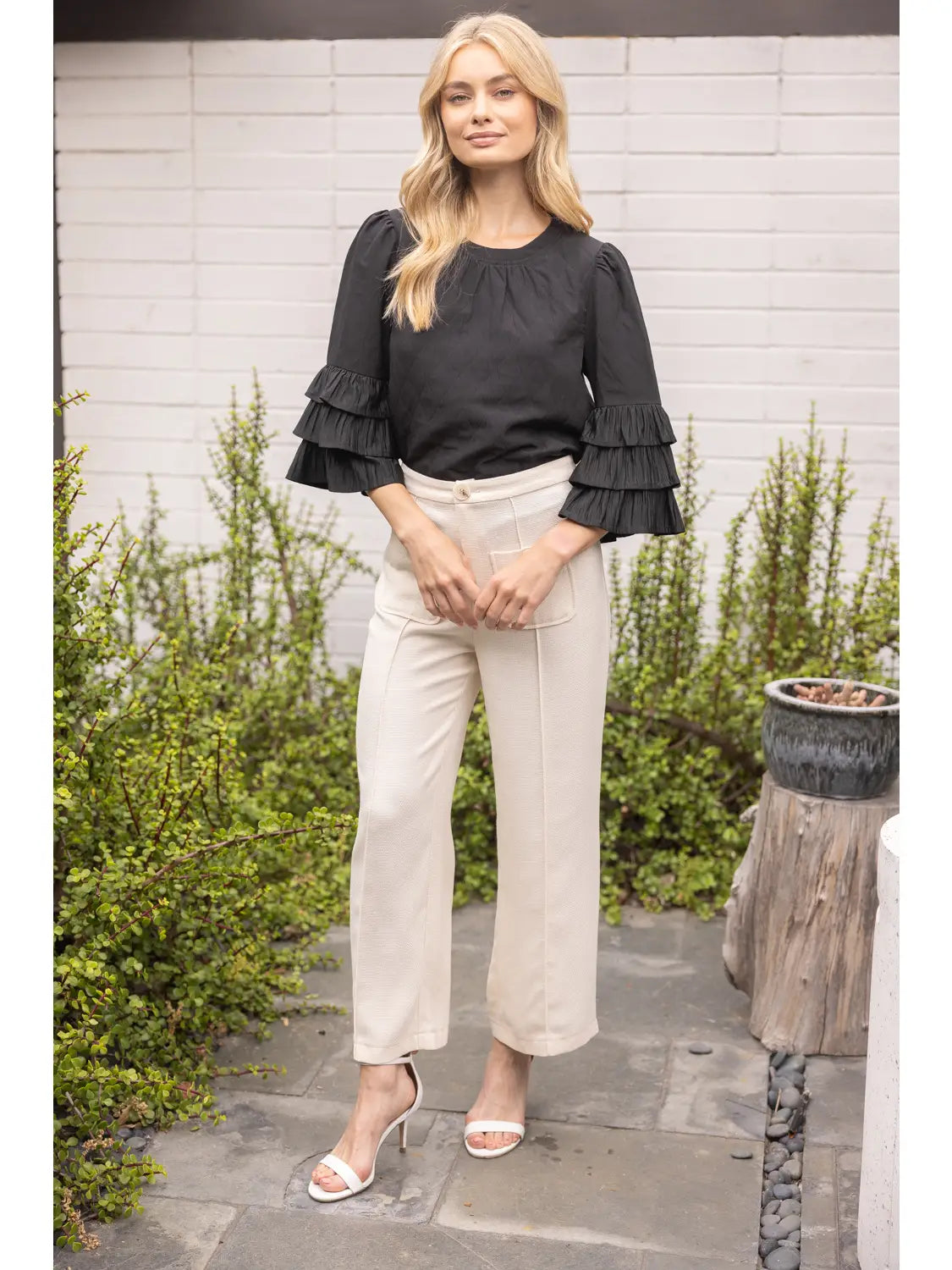 Three Layer Pleated Top