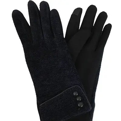 Button Cuff Gloves
