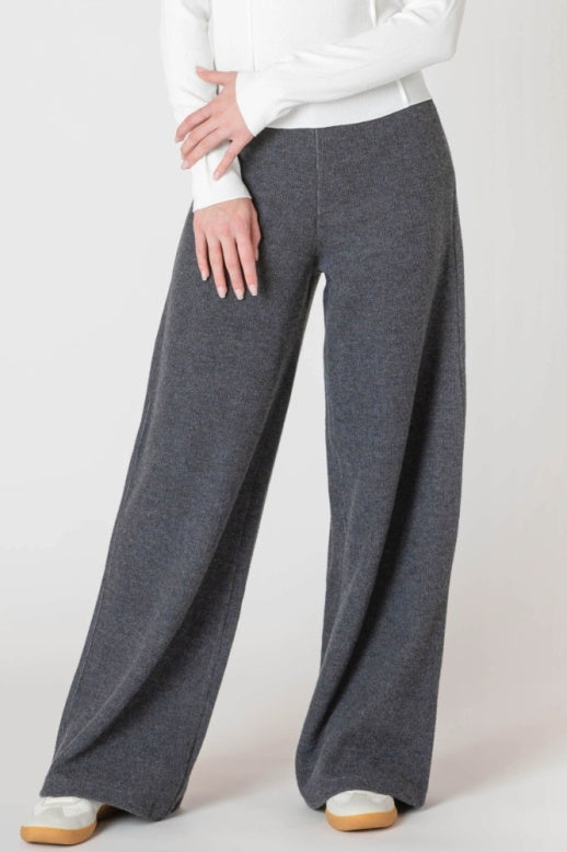 Wide Leg Ribbed Pant
