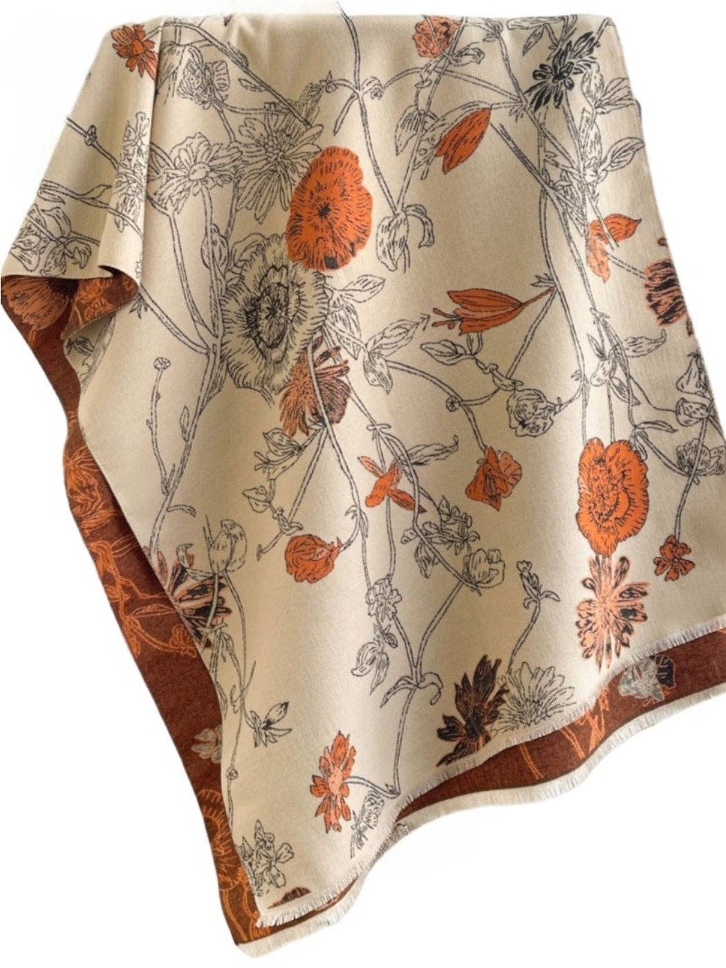 Reversible Vintage Floral Scarf