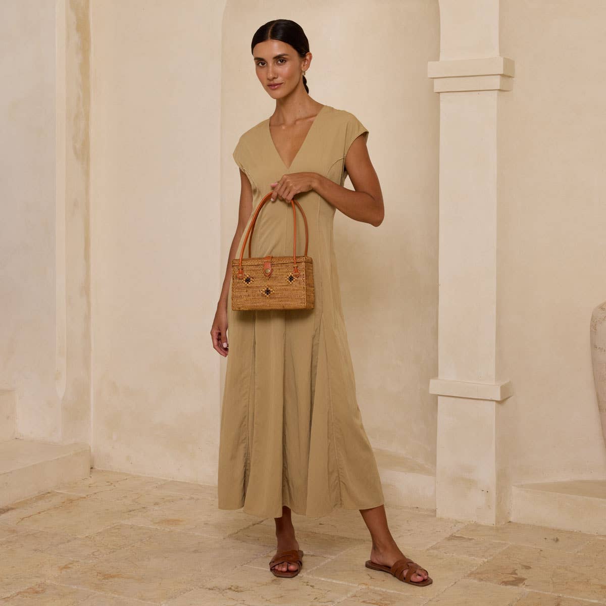 Ata Vine Rattan Box Handbag