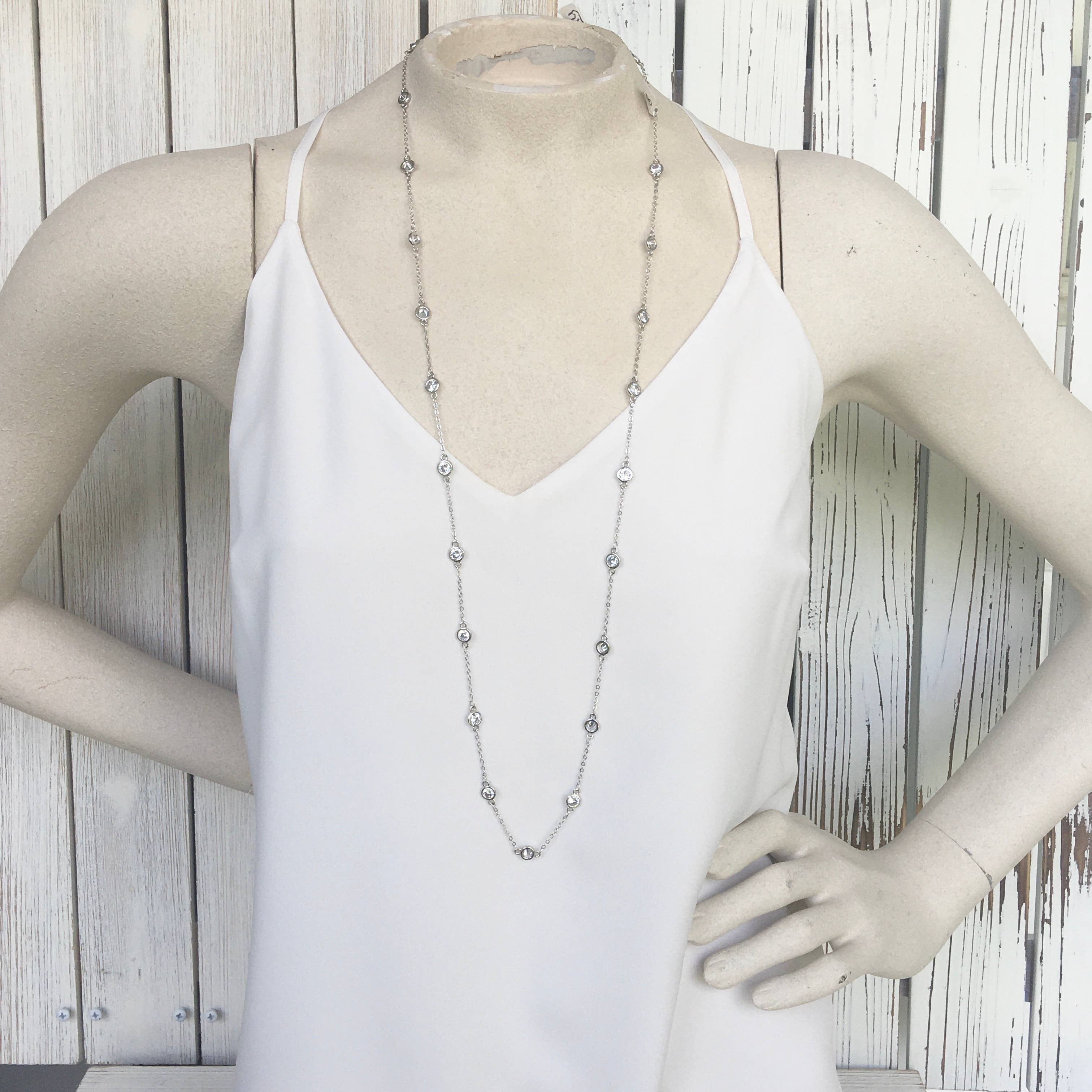 Silver & Crystal Necklace