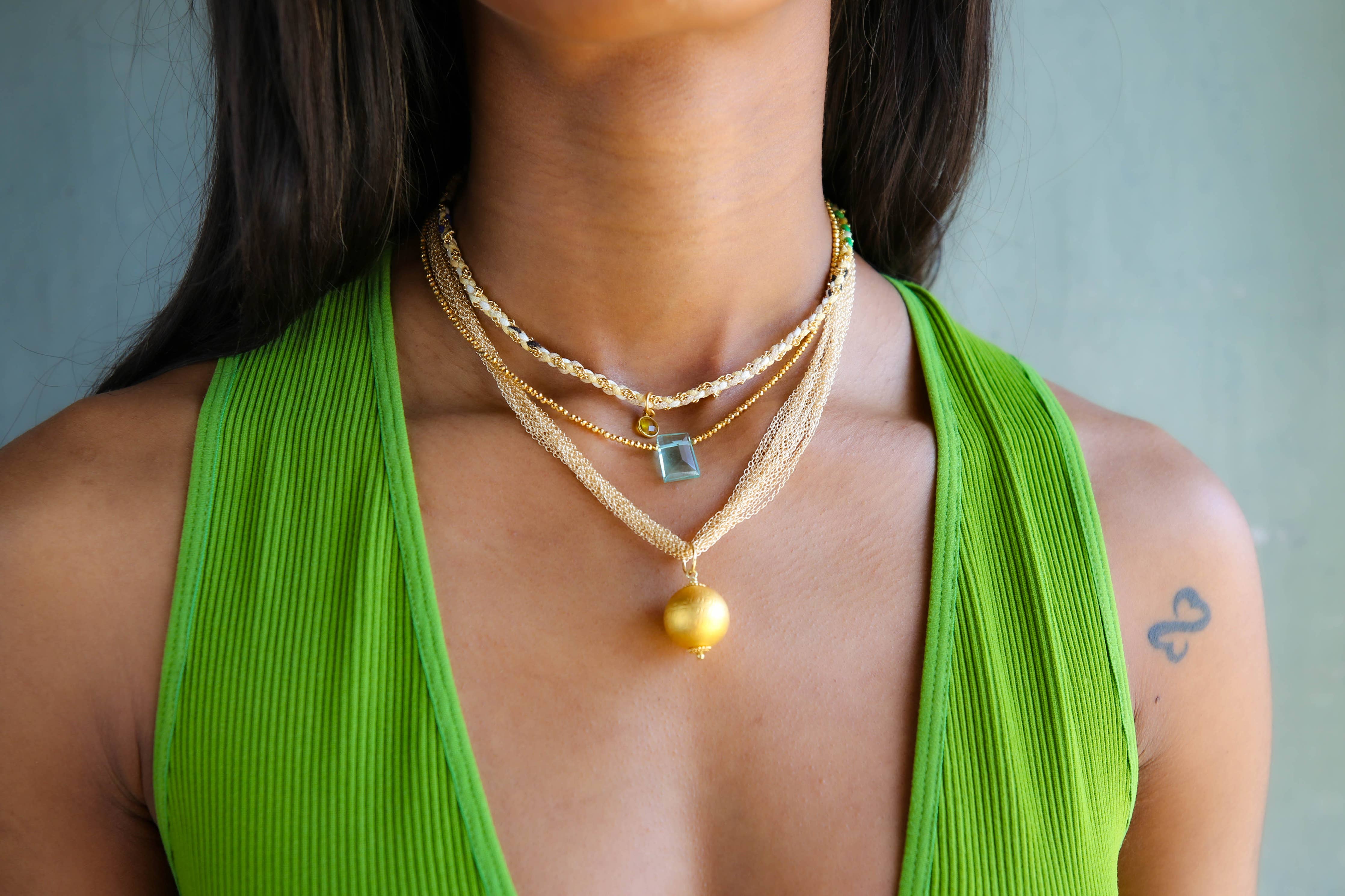 Halo Pearl Necklace