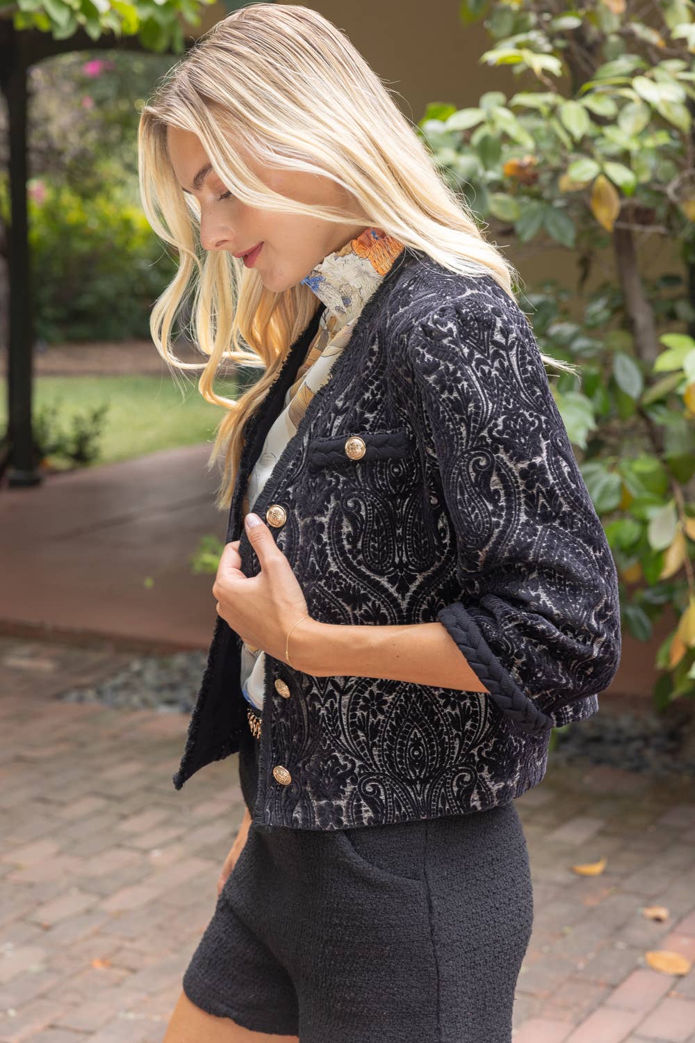 Velvet Jacquard Blazer
