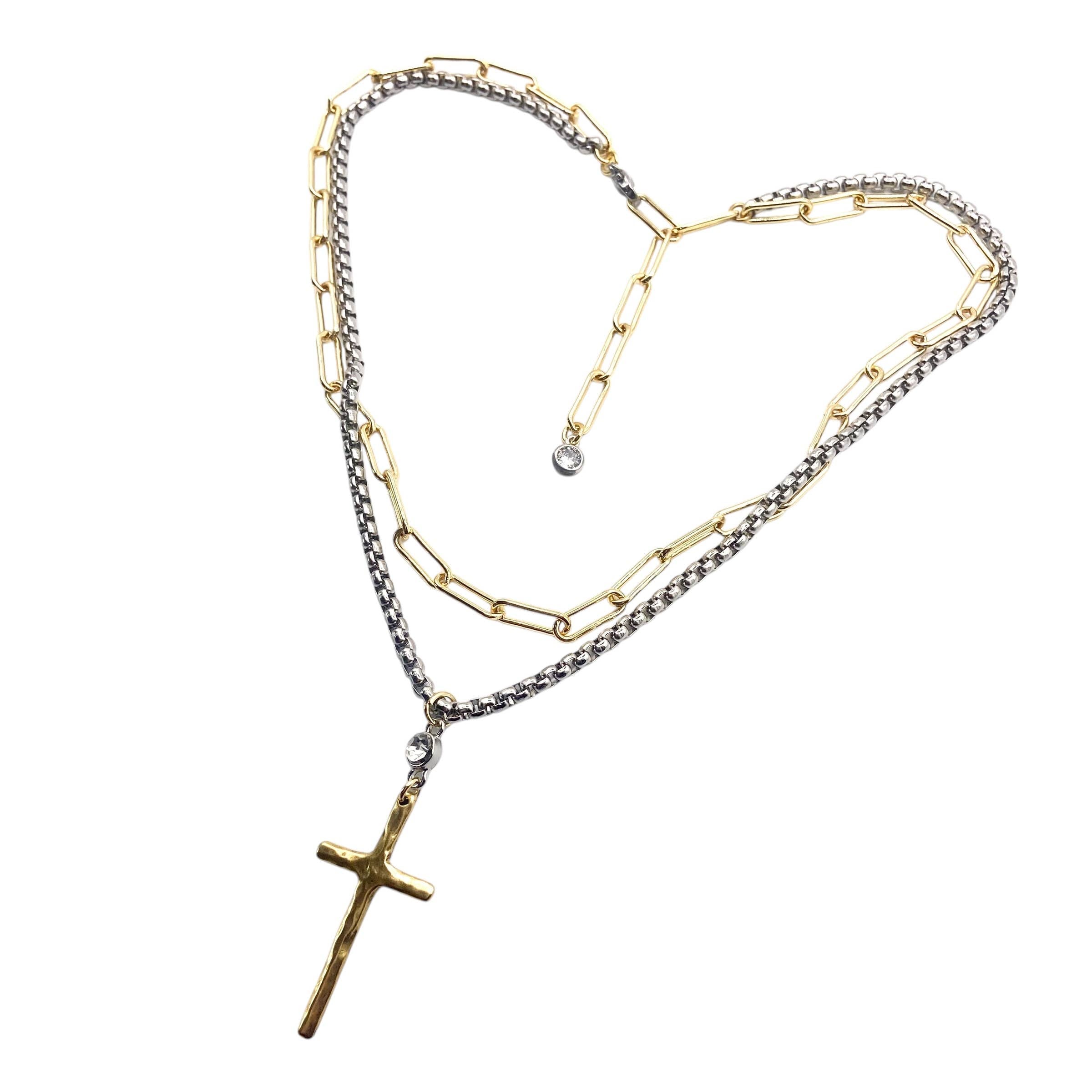 Cross Layered Necklace