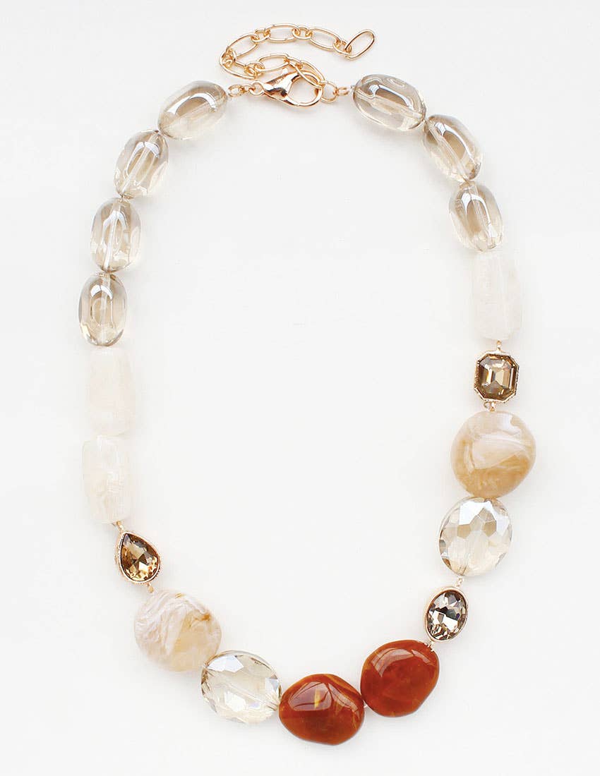 Glass Crystal Beaded Necklace