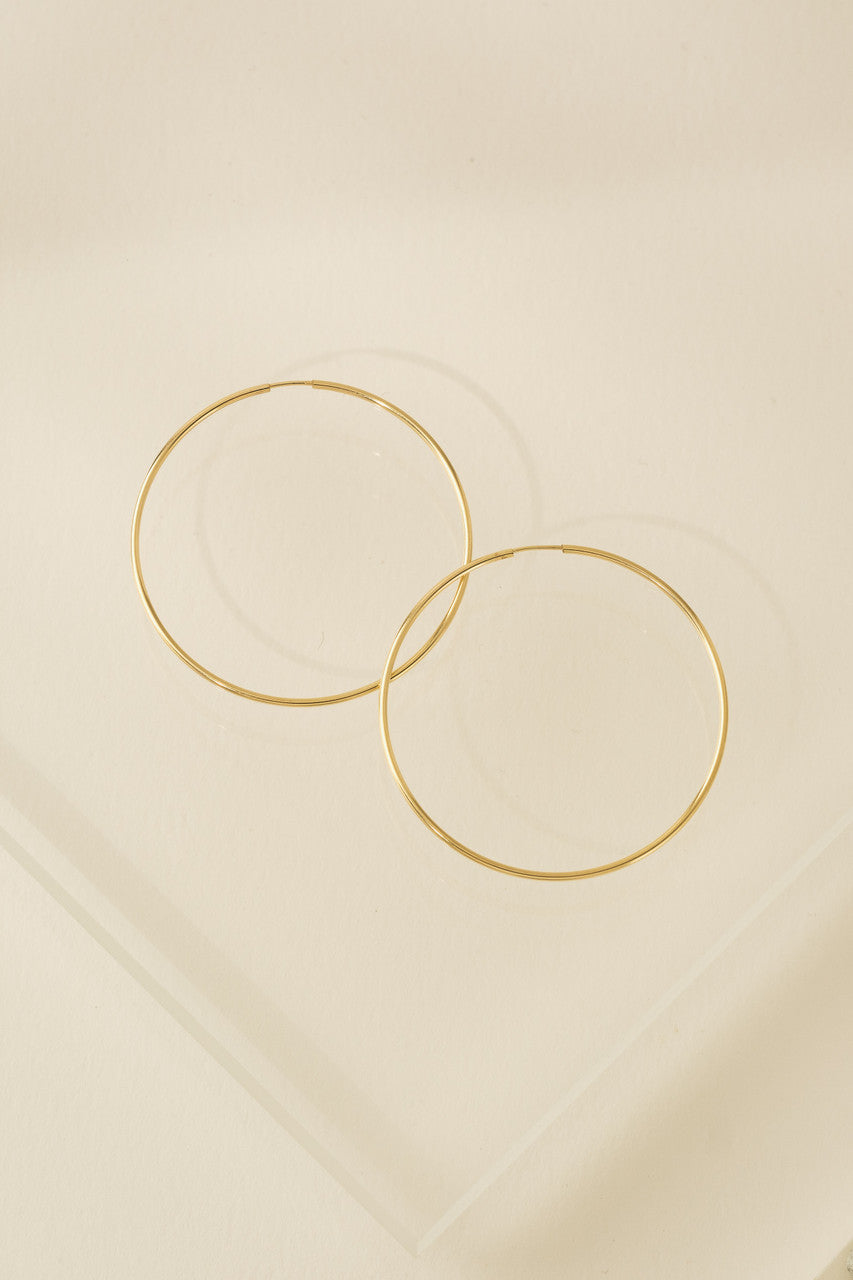 50MM INFINITY HOOP EARRINGS GLD