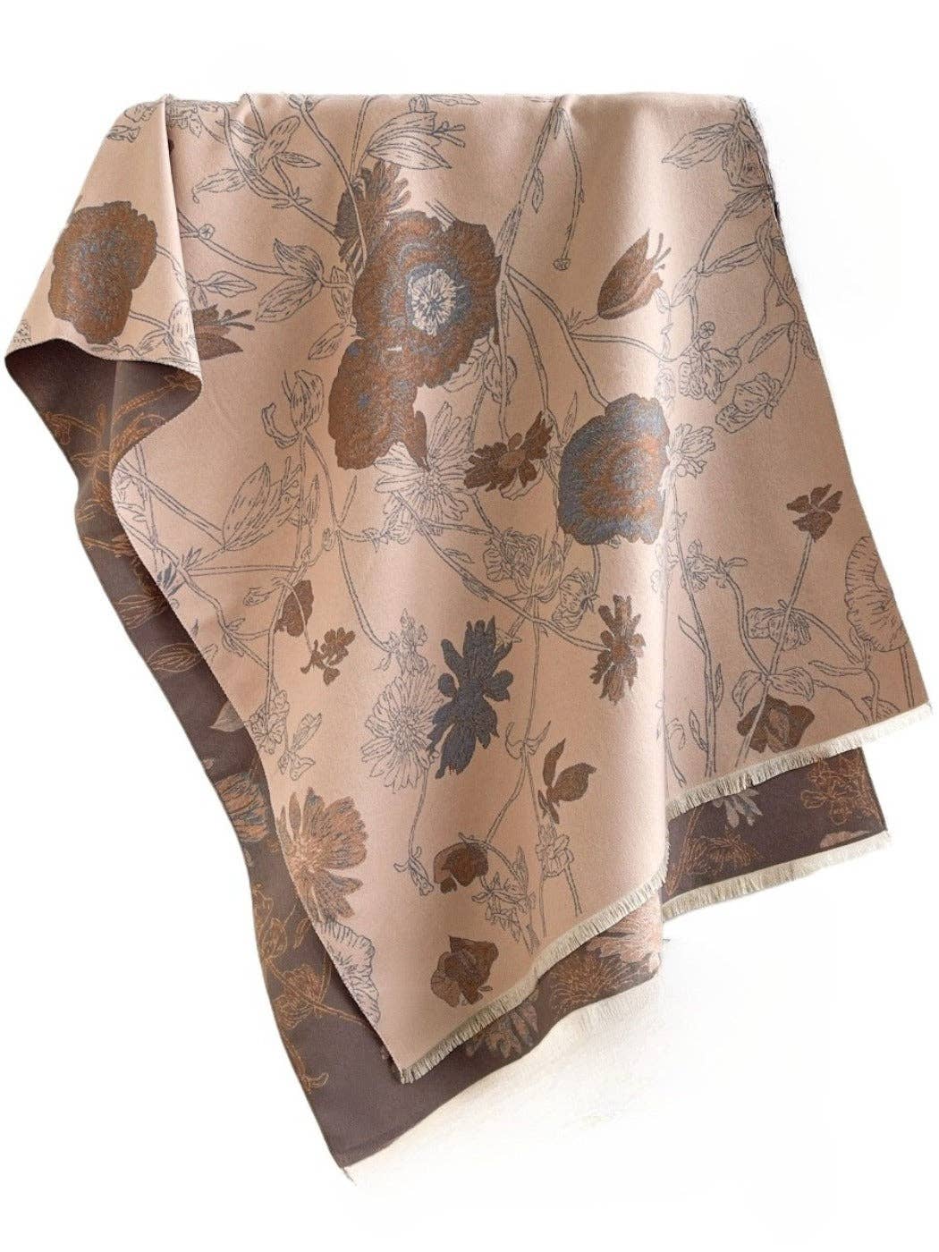 Reversible Vintage Floral Scarf
