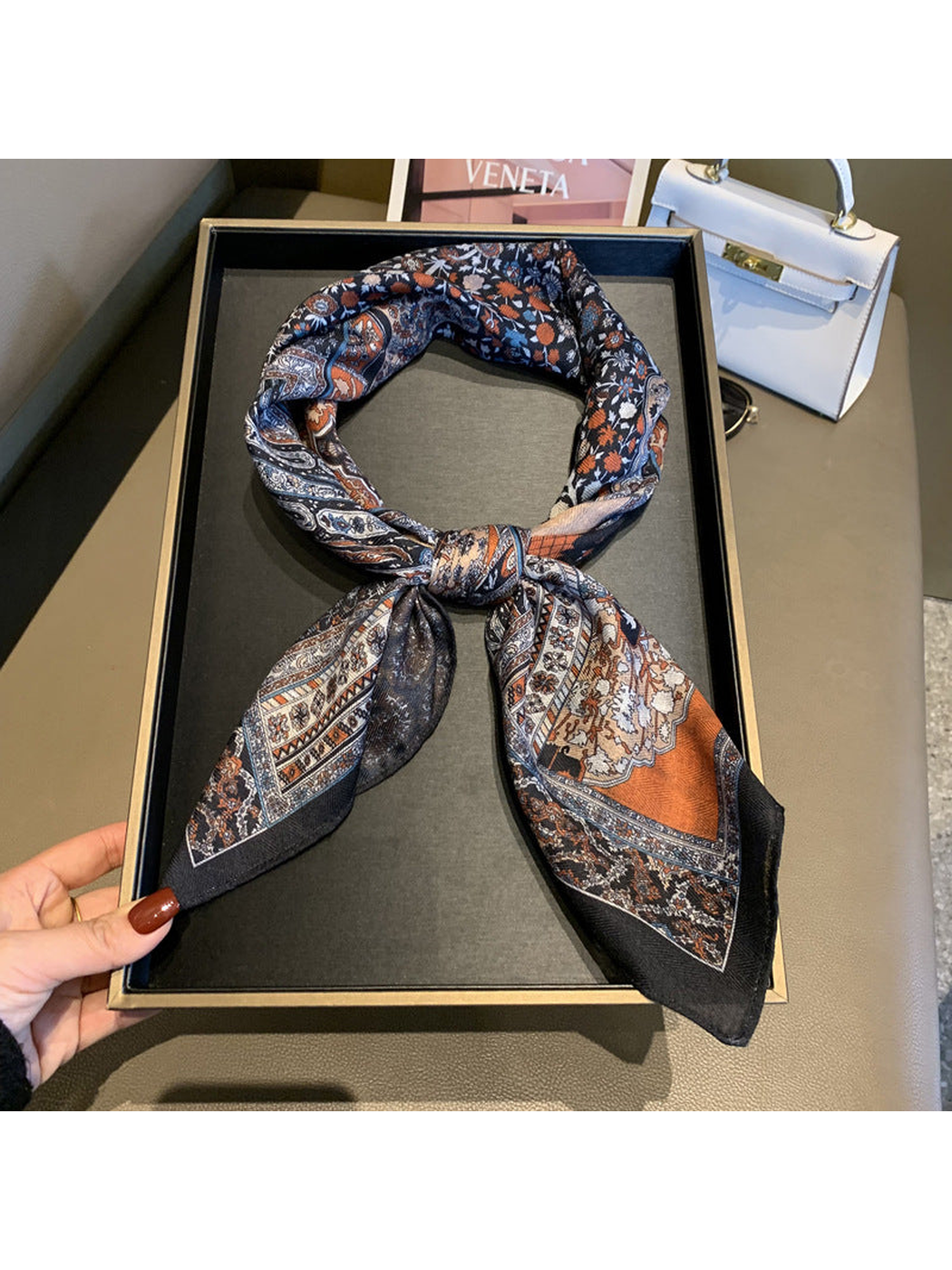 Tapestry Print Square Scarf
