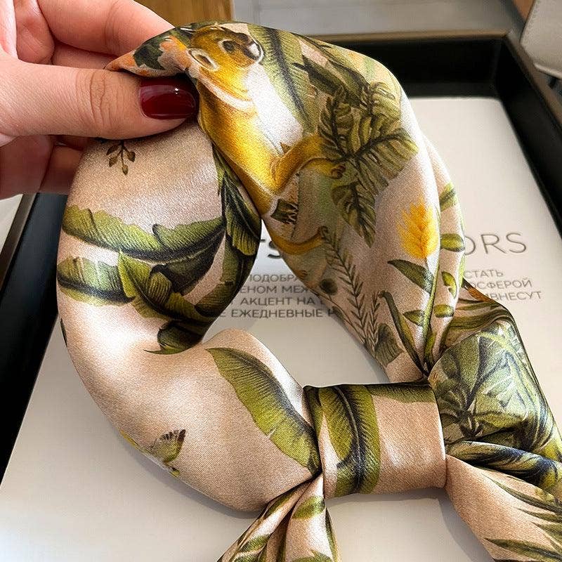 Jungle Animals Silk Scarf
