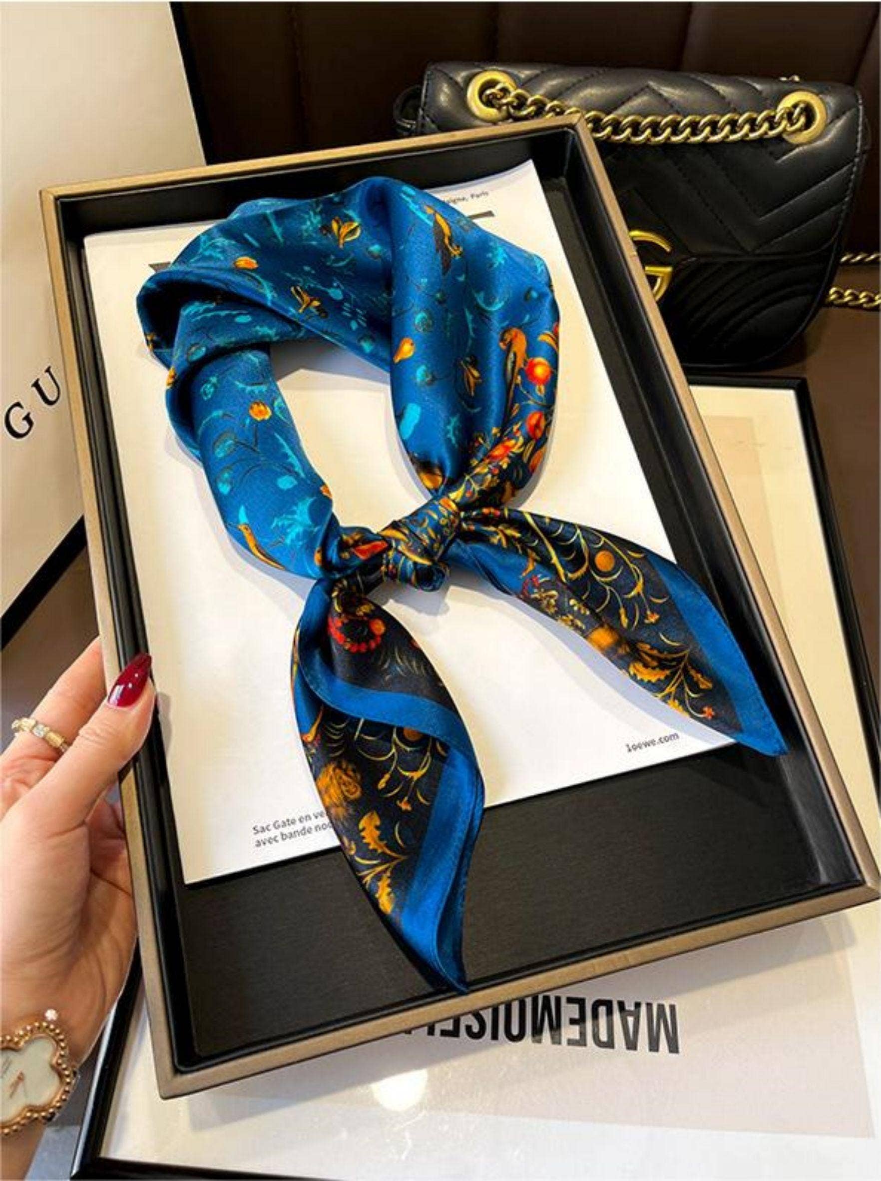 Bird Flora Silk Scarf
