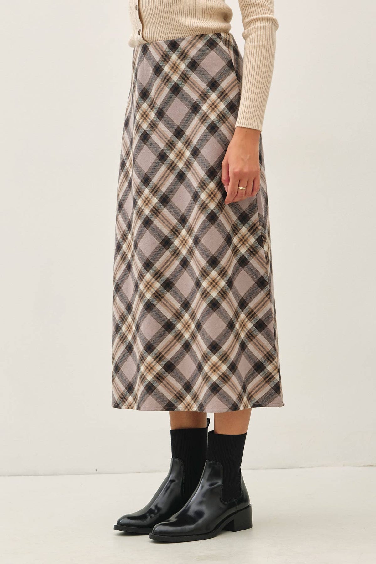 CAMPBELL PLAID A-LINE SKIRT