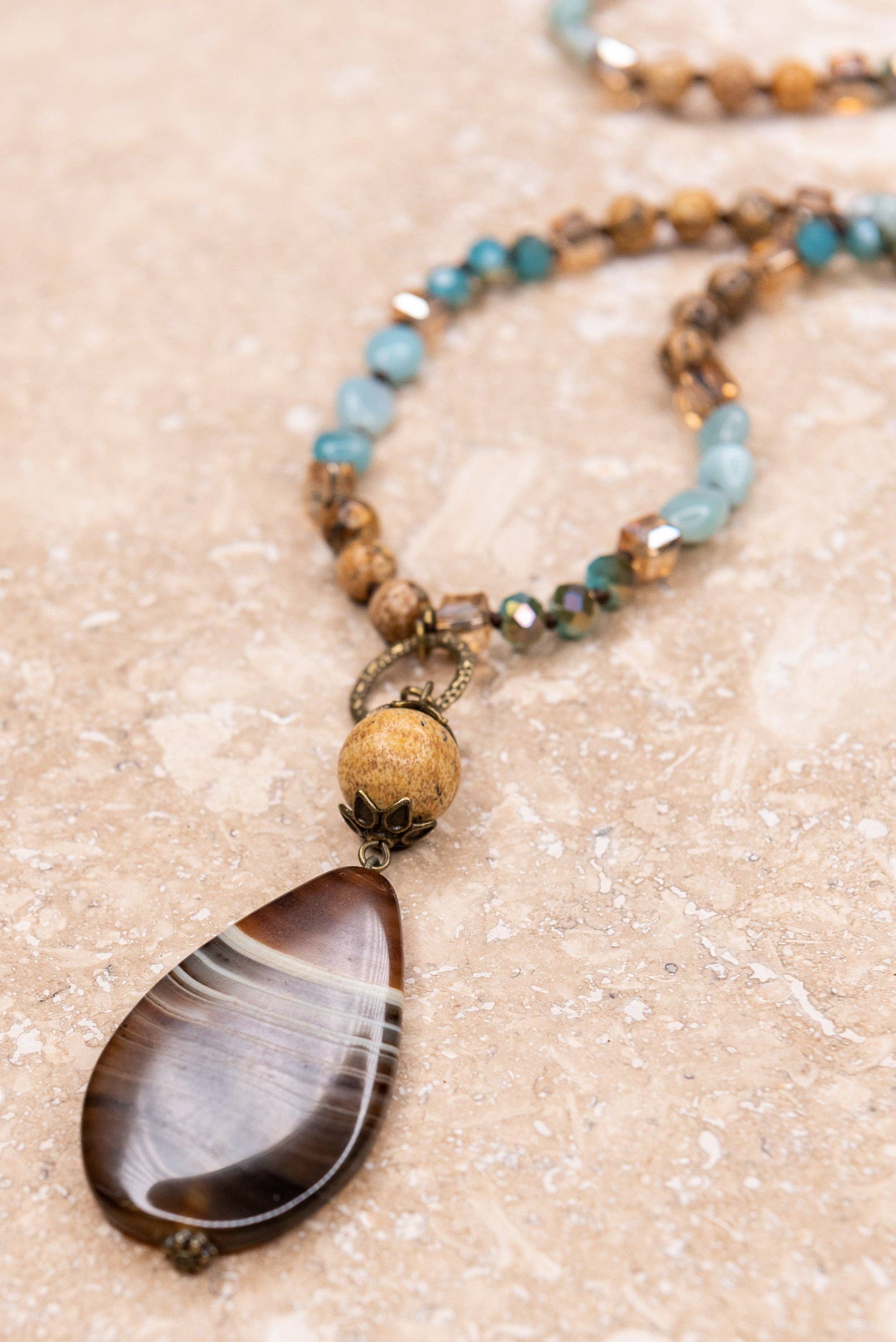 Debbie Necklace Turquoise/Brown