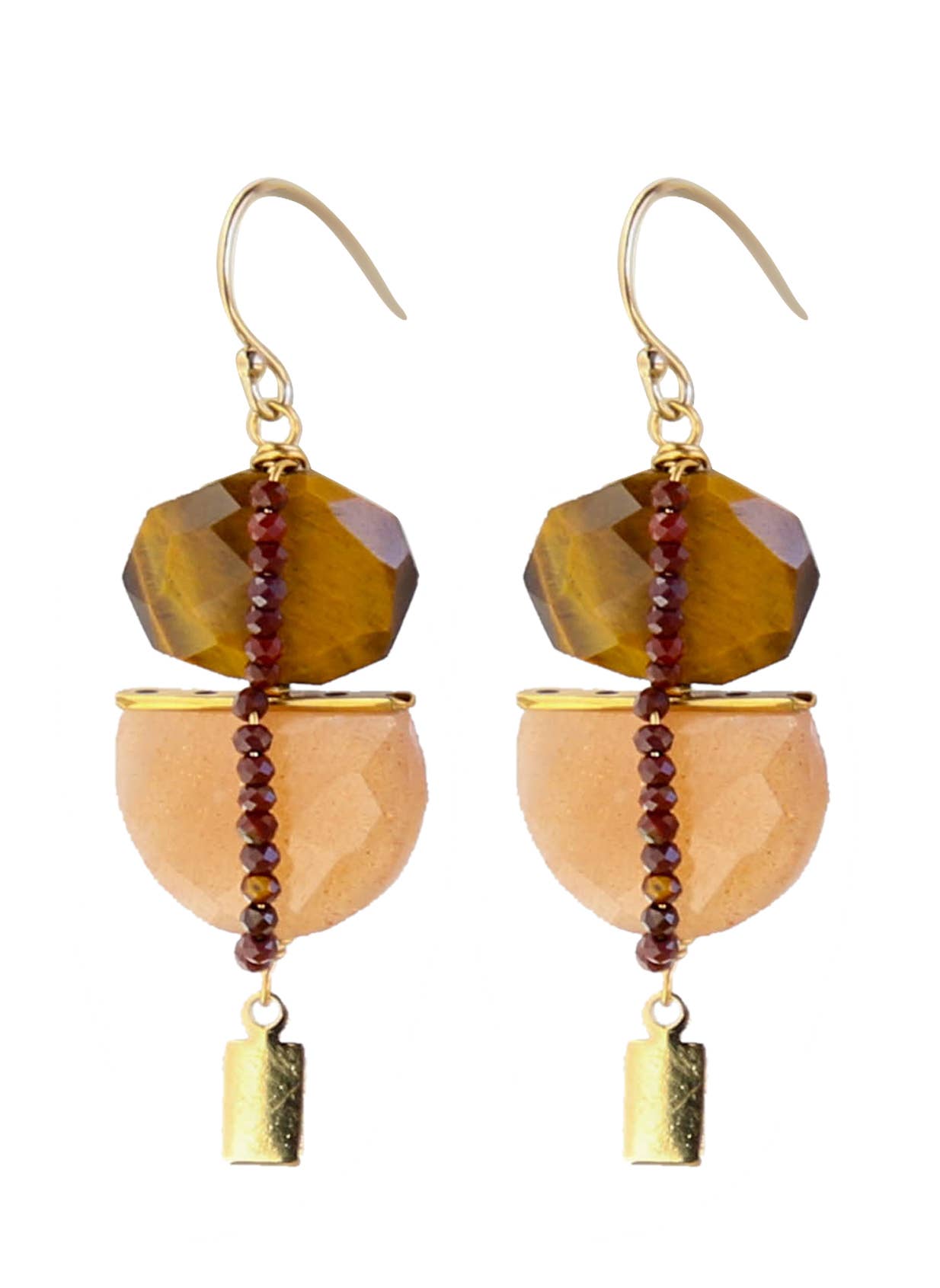Duet Earrings Tiger's Eye