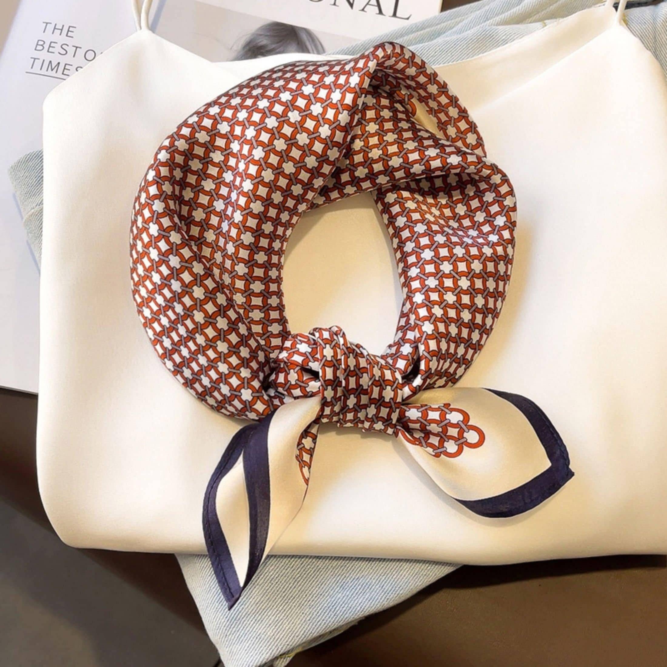 Polka Dot Silk Scarf